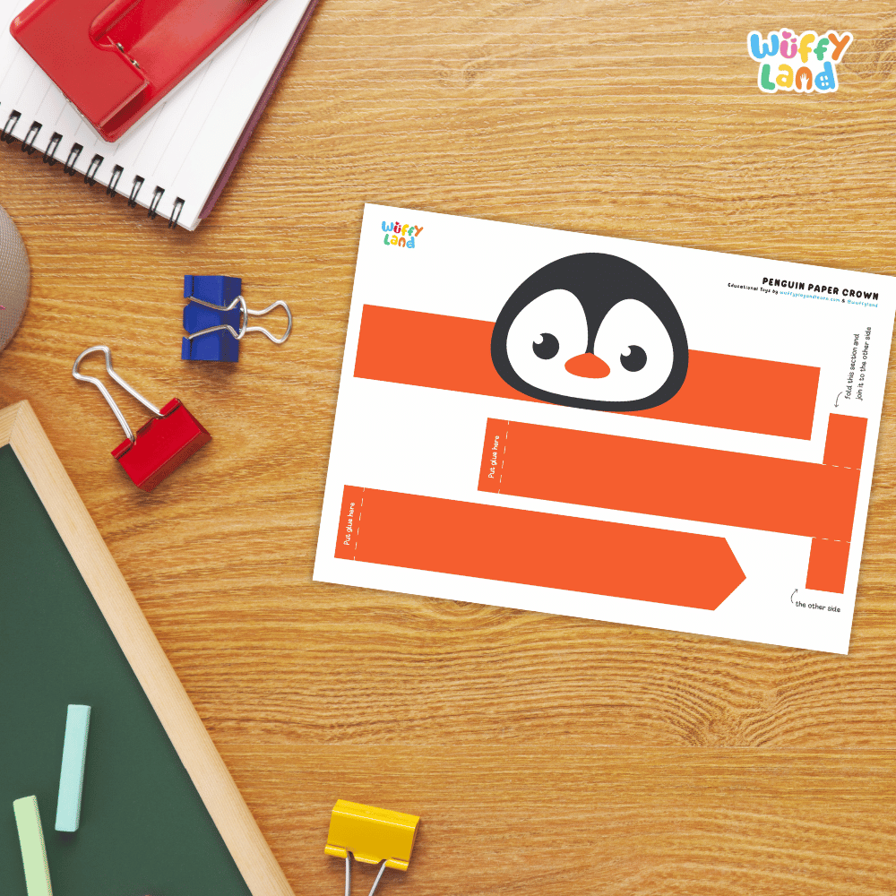 Penguin Crown Craft Printable Activity Worksheets