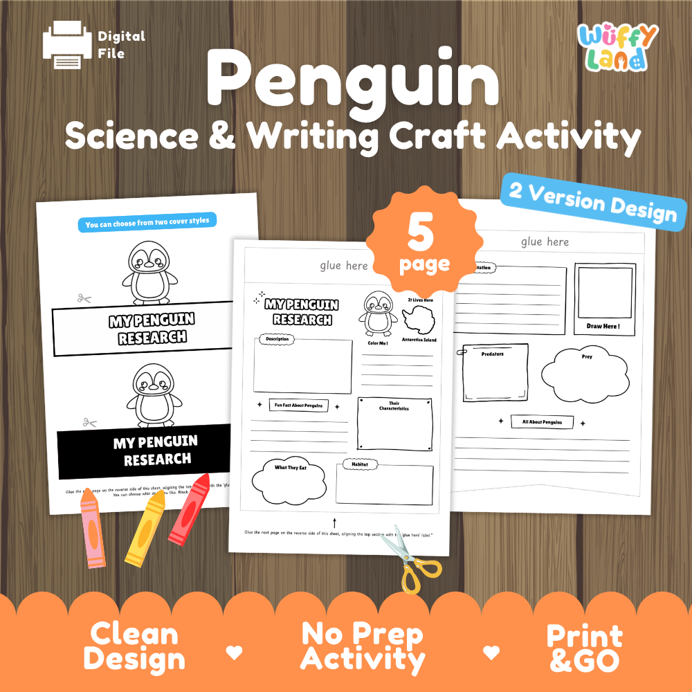 Penguin Science and Writing Craft Activity Worksheets