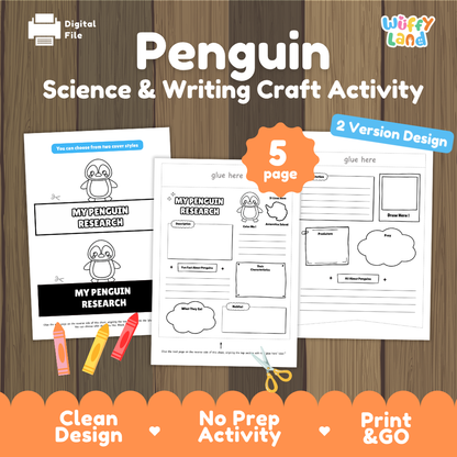Penguin Science and Writing Craft Activity Worksheets