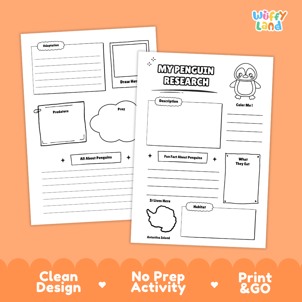 Penguin Science and Writing Craft Activity Worksheets