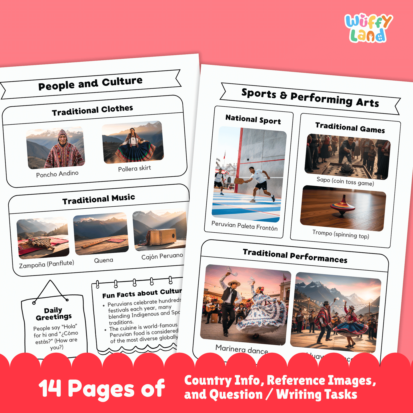 PERU Country Research Project | Printable Geography Worksheets Social Studies