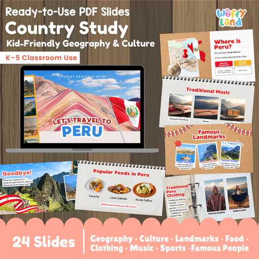 Peru Country Study Kid Friendly Geography & Culture PDF Slides