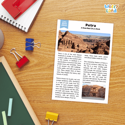 Petra Landmark Reading Passages and Comprehension Worksheets