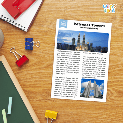 Petronas Towers Landmark Reading Passages and Questions Worksheets