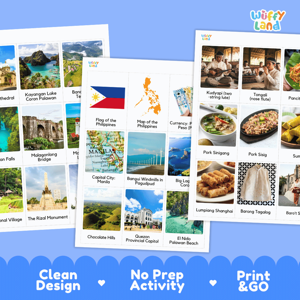 Educational photo flashcard showing the limestone cliffs and turquoise water of El Nido Hidden Beach in Palawan 🏖️🌊