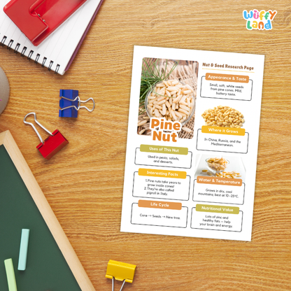 Pine Nut Nut and Seed Research Page Worksheets