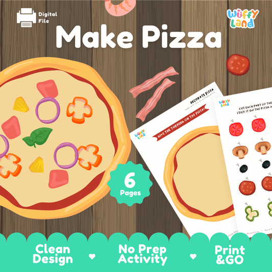 Pizza Making Printable – Fun Pretend Cooking for Kids
