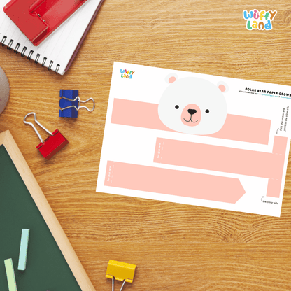 Polar Bear Crown Craft Printable Activity Worksheets