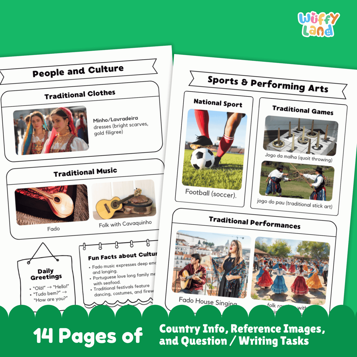 PORTUGAL Country Study | Geography Research Project & Printable Worksh ...