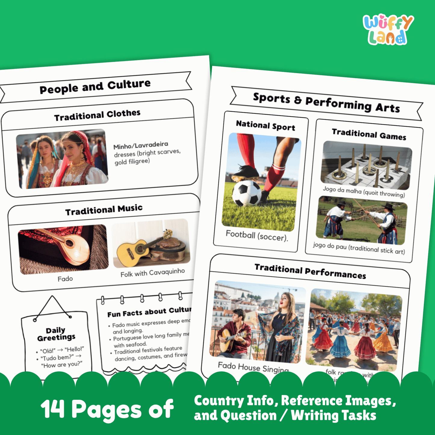 PORTUGAL Country Study | Geography Research Project & Printable Worksheets