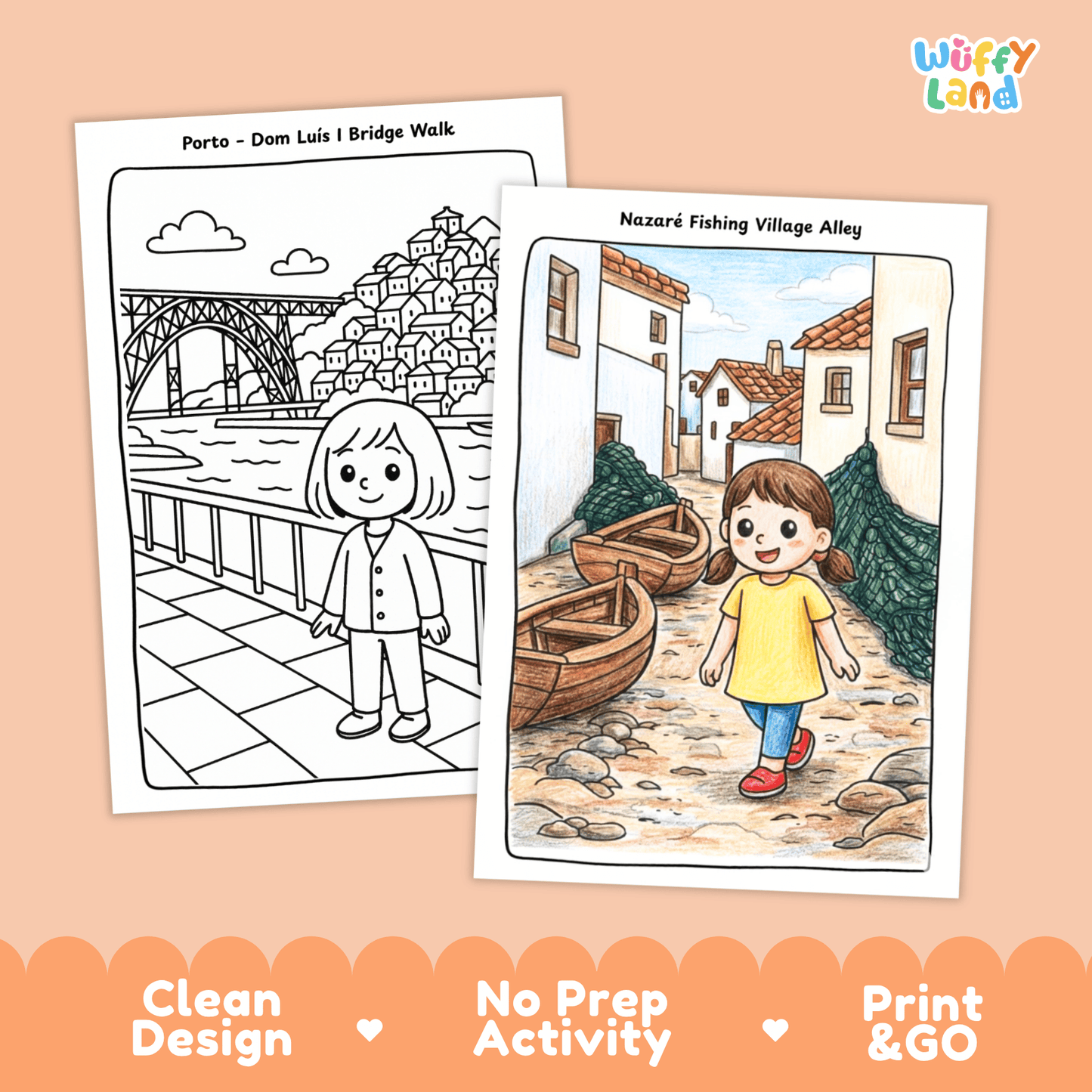 Portugal Geography Coloring Pages - 11 Pages - World Geography No Prep Activity Worksheets