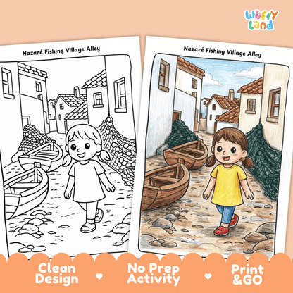 Portugal Geography Coloring Pages - 11 Pages - World Geography No Prep Activity Worksheets