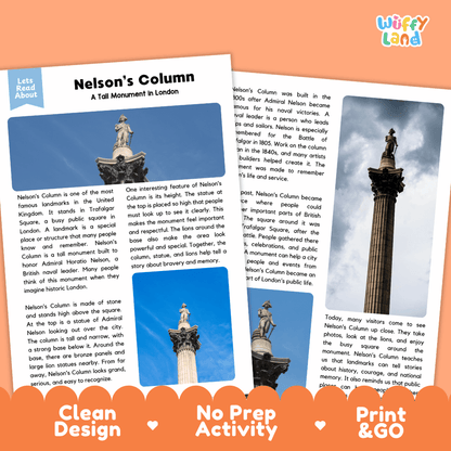 Prague Castle Landmark Reading Passages and Comprehension Worksheets