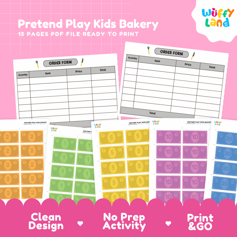 Pretend Play Kids Bakery Dramatic Play Center Printable Activity