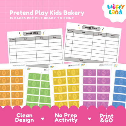 Pretend Play Kids Bakery Dramatic Play Center Printable Activity