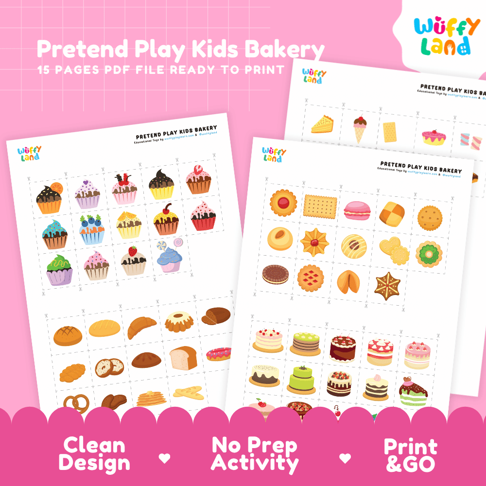 Pretend Play Kids Bakery Dramatic Play Center Printable Activity