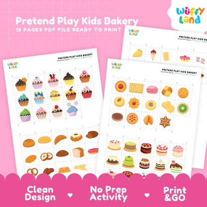 Pretend Play Kids Bakery Dramatic Play Center Printable Activity