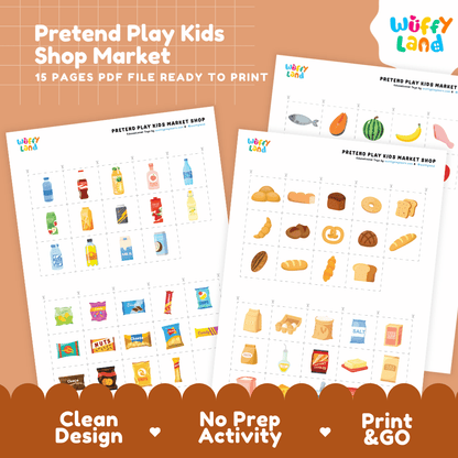 Pretend Play Kids Shop Market Dramatic Play Center Printable Activity