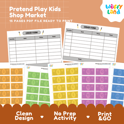 Pretend Play Kids Shop Market Dramatic Play Center Printable Activity