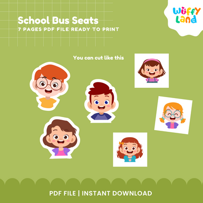 Seven-page back-to-school bus seating logic game arranged for preschool morning bins and kindergarten math centers 🏫✨