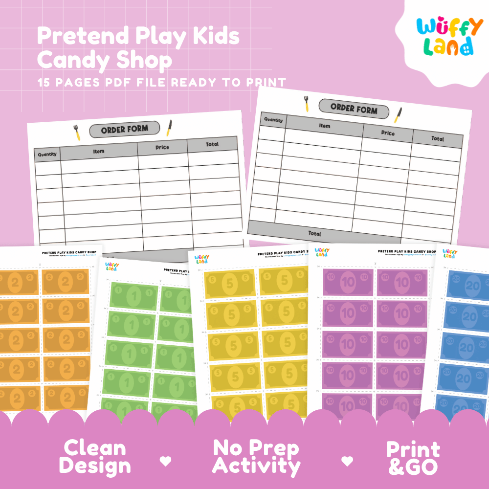 Candy Shop Dramatic Play Pretend Play Center Printable Activity