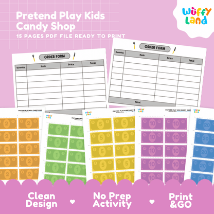 Candy Shop Dramatic Play Pretend Play Center Printable Activity