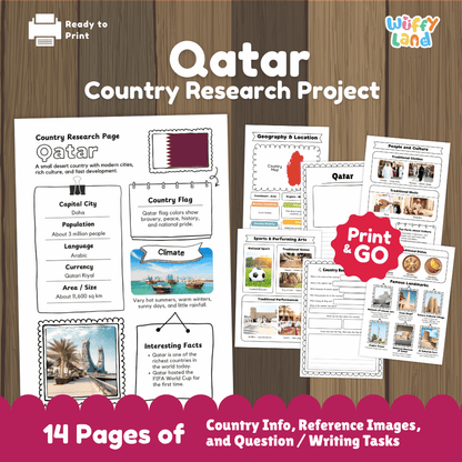 Qatar Country Research Project Worksheets