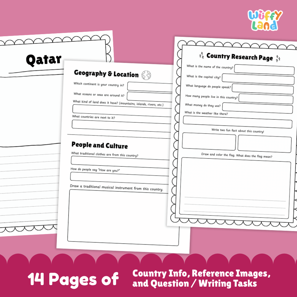 Qatar Country Research Project Worksheets