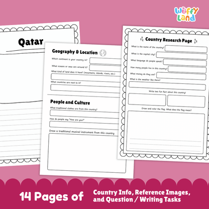 Qatar Country Research Project Worksheets