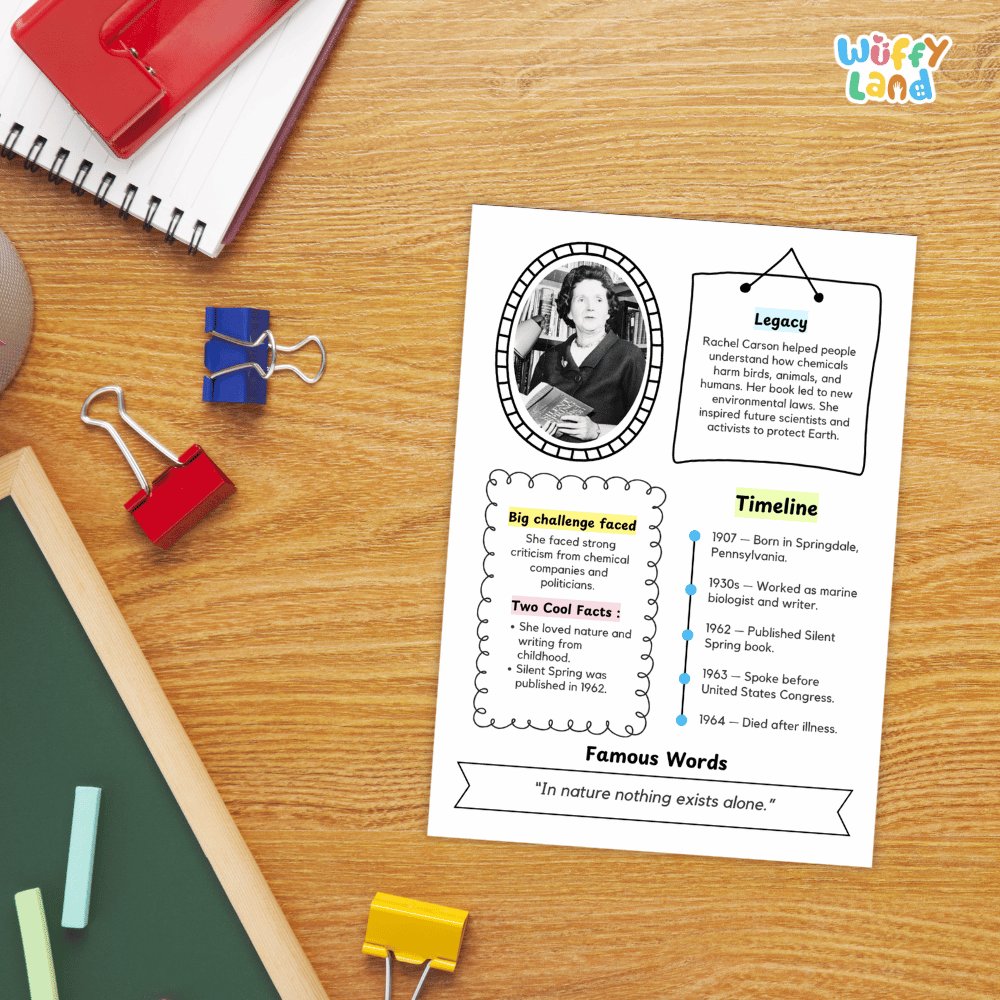 Rachel Carson Biography Research Project and Worksheets - Famous People in History