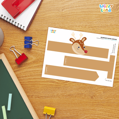Reindeer Crown Craft Printable Activity Worksheets