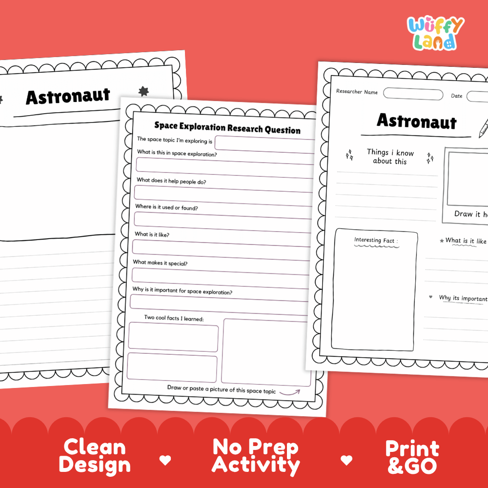 Rocket Solar System Research Project Worksheets and Fact Sheet