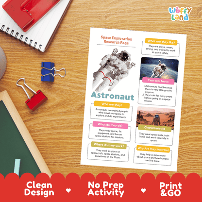 Rocket Solar System Research Project Worksheets and Fact Sheet
