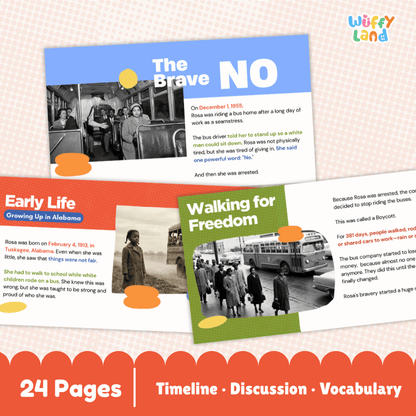 Rosa Parks Kid-Friendly History Presentation PDF Slides