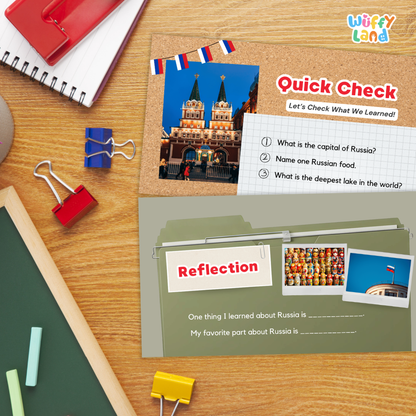Rusia Country Study Kid Friendly Geography & Culture PDF Slides