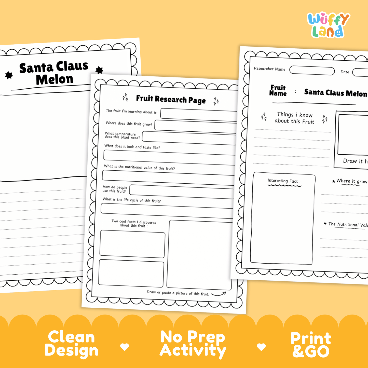 Santa Claus Melon Research Activity Worksheet Science Christmas Healthy Eating