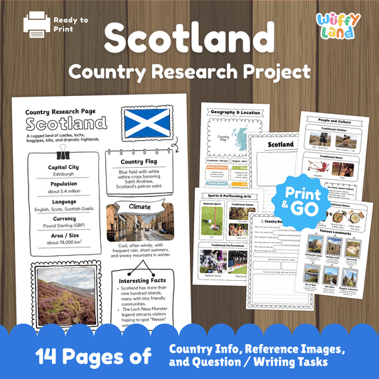 Scotland Country Study | Europe Geography Research Project & Worksheets