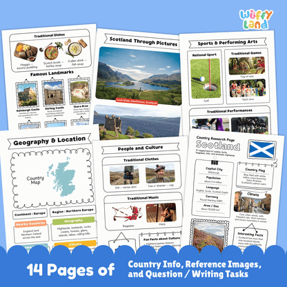 Scotland Country Study | Europe Geography Research Project & Worksheets