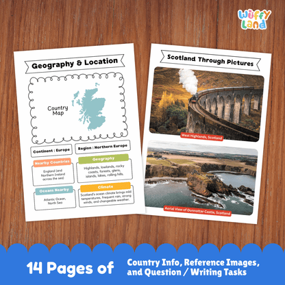 Scotland Country Study | Europe Geography Research Project & Worksheets