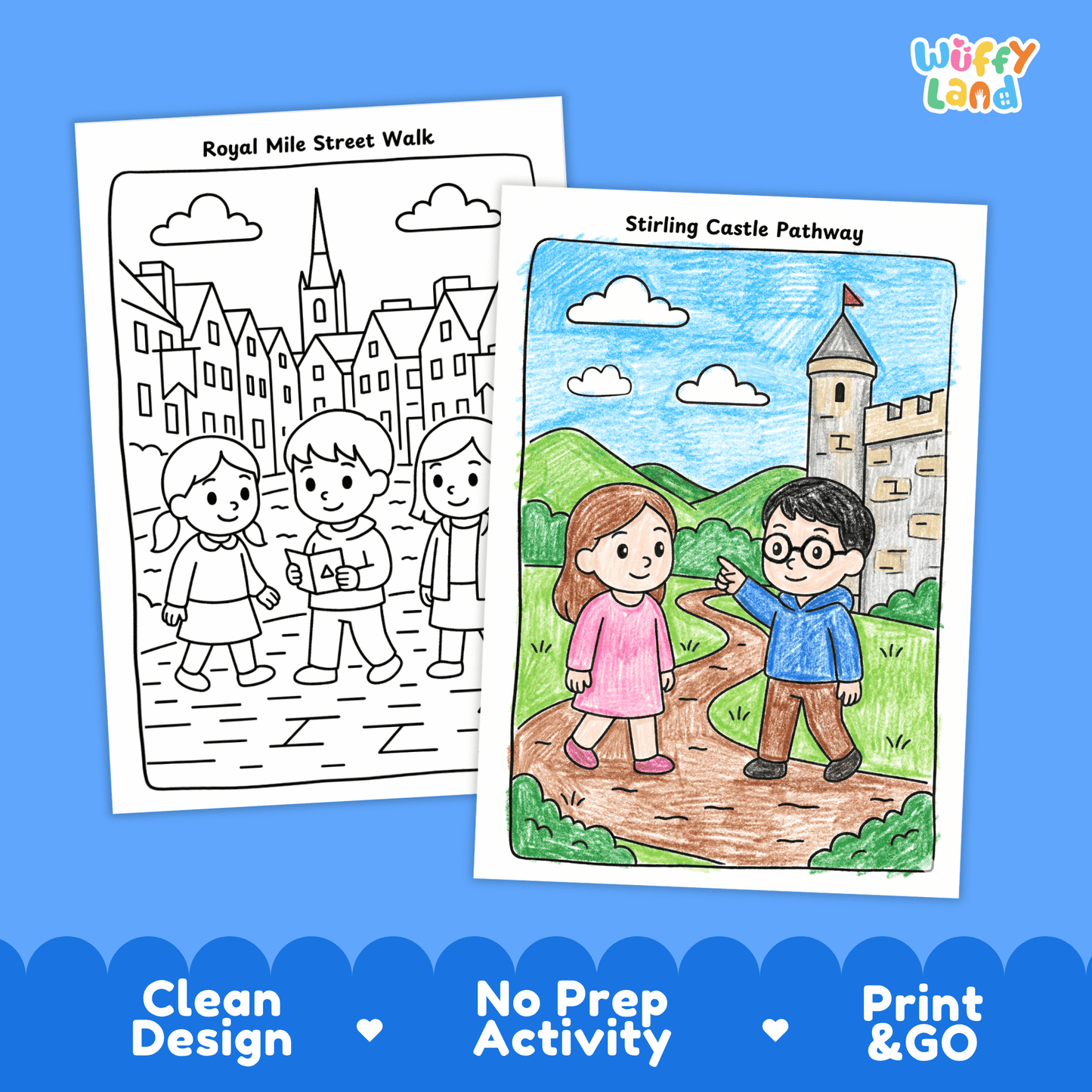 Scotland Geography Coloring Pages Worksheets