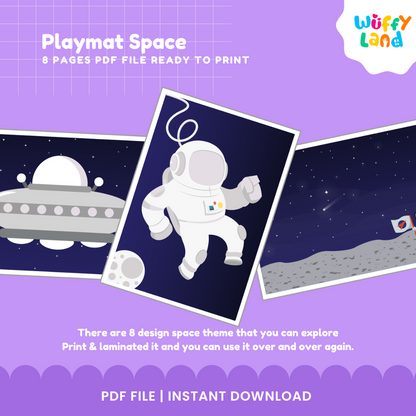 Outer Space Playdough Mats | Space Theme Fine Motor Sensory Activity Printable