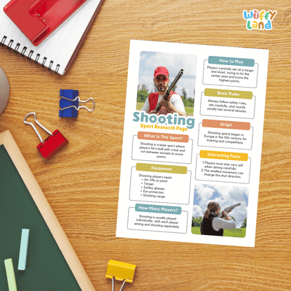 Shooting Sport Research Project Worksheets and Fact Sheet