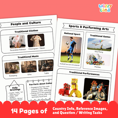 SINGAPORE Country Research Project | Asia Printable Geography Worksheets