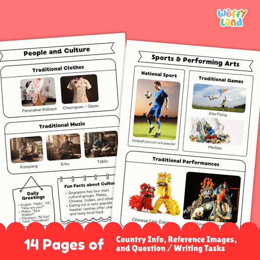 SINGAPORE Country Research Project | Asia Printable Geography Worksheets