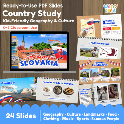Slovakia Country Study Kid Friendly Geography & Culture PDF Slides