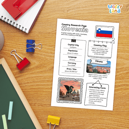 Slovenia Country Research Project | Geography Worksheets and Writing Tasks
