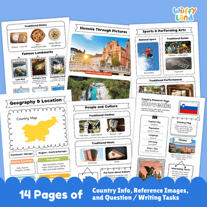 Slovenia Country Research Project | Geography Worksheets and Writing Tasks