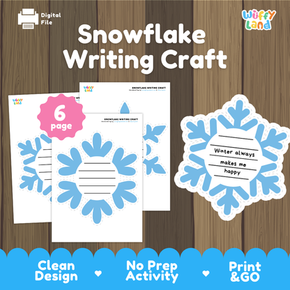 Snowflake Writing Craft Activity Worksheets