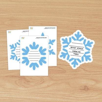 Snowflake Writing Craft Activity Worksheets