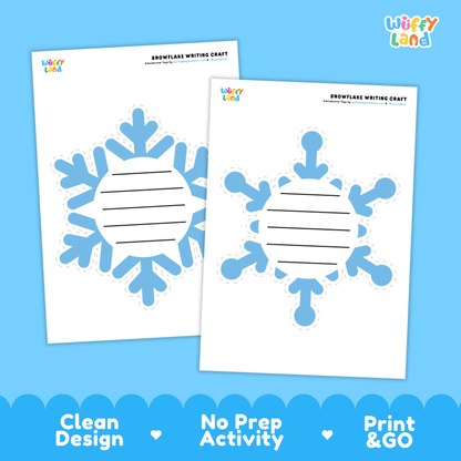 Snowflake Writing Craft Activity Worksheets